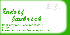 rudolf jambrich business card